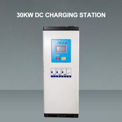 China 30KW DC EV Fast Charging Stations OCPP1.6 Ethernet IP54 Double Guns Chademo for sale