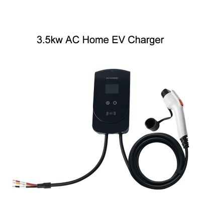 China 3.5KW Home AC Wall Box Electric Vehicle Charger IP65 12 Safety Guards for sale