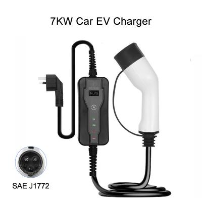 China 7KW 32A 1-Phase Car EV Charger For EV US SAE J1772 Type 2 Plug for sale