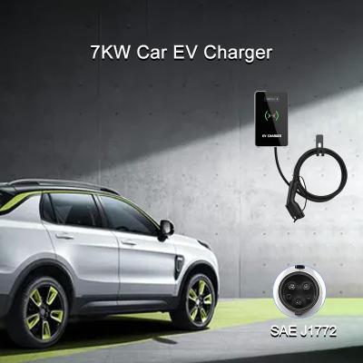 China SAE J1772 Wall Mounted EV Charging Station 7KW AC Wall Box Charger for sale