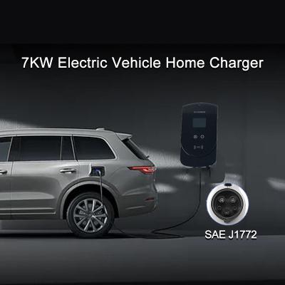 Chine Chargeur à la maison de véhicule électrique de 7KW Wallbox 3 stations de charge de la phase J1772 à vendre