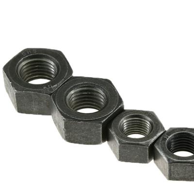 China A563 Grade A Carbon Steel Black Oxide Heavy Hex Nuts With Oil for sale