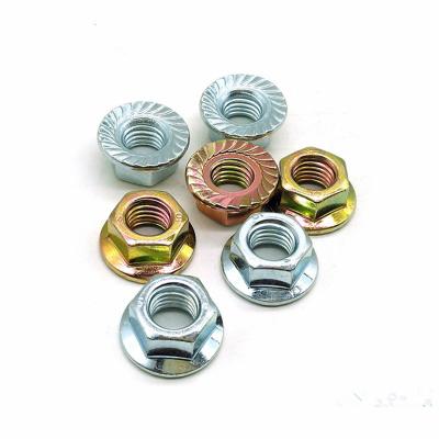 China Serrated M18 Galvanized Grade 4 Hex Flange Nuts ISO 4161 for sale