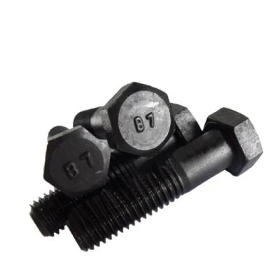 China Black 4140 Steel Heavy Hex Head Bolts ASTM A193 Grade B7 for sale