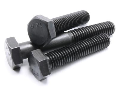 China High Carbon Steel 1045 Grade 12.9 M24 Hex Cap Bolt UNC Chamfered End for sale