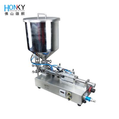 China Desktop Cream Paste Filling Machine With Heating Hopper For Cream Paste Material Filling for sale