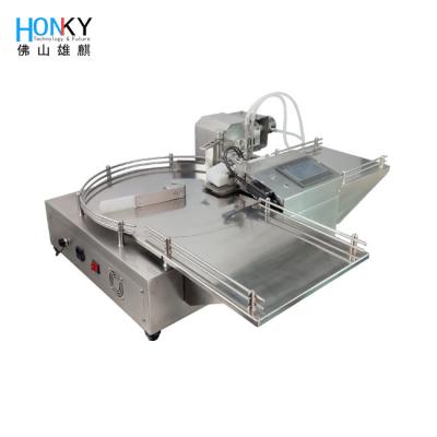 China 10ml Vial Esnetial Lotion Liquid Filling Machine With Round Bottle Feeder for sale