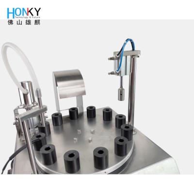 China Desktop 10ml Roller Ball Tube Filling And Capping Machine With High Precision Filling Pump for sale