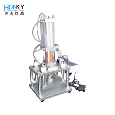 China Desktop Automatic Hydraulic Capping Pressing Machine With 3 Tons Power For Bottle for sale