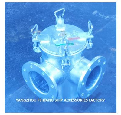China RIGHT ANGLE SEAWATER FILTER for MAIN SEAWATER PUMP INLET model BR100 CB/T497-2012 for sale