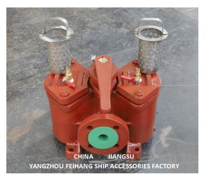 China Marine duplex olie strainers maat Dn25, lichaam gietijzer filter roestvrij staal. 60 mesh. Te koop