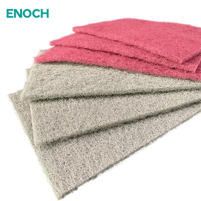 China Paint Car Cleaning Cloth Roll Non Woven Sandpaper Square Red Grinding Polishing Rust Removal for sale