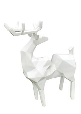 China Cute Deer Outdoor Fiberglass Sculpture Statue For Garden Park for sale