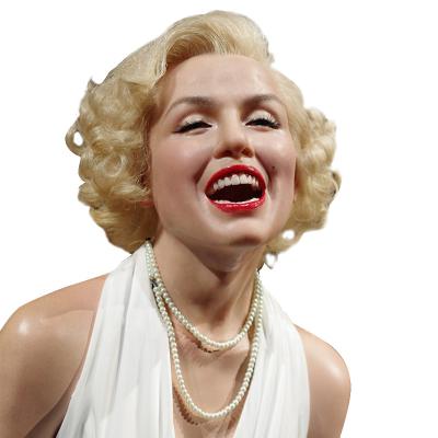 China Figuras de cera de la celebridad de la resina Marilyn Monroe Wax Statue de tamaño natural realista hecho a mano en venta