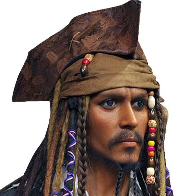 China Human Museum Pirate Life Size Wax Figures / Jack Sparrow Sculpture for sale