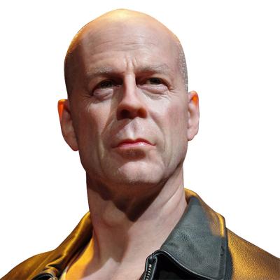 China Personalities Bruce Willis Wax Figure Realistic Hotter Celebrity Human Wax Statue for sale