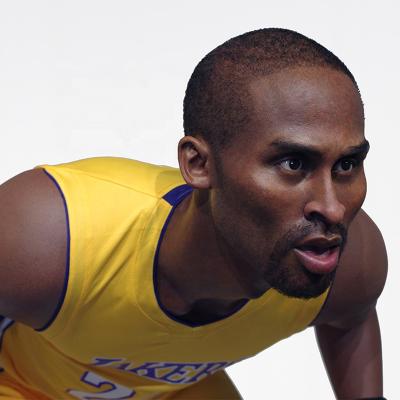 China Realistic Kobe Bryant Figures Wax Sculpture Handmade Silicone Status Indoor for sale