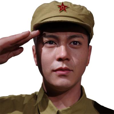 China Soldado feito a mão Custom Wax Figure do caráter do filme do silicone das esculturas da cera 74,4 polegadas à venda