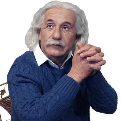 China Human Size Celebrity Wax Figures Physicist Albert Einstein Resin Customized for sale