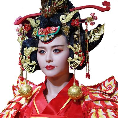 中国 中国の古代政治1:1の武則天の功妙な実物大のシリコーンの彫刻の蝋人形 販売のため
