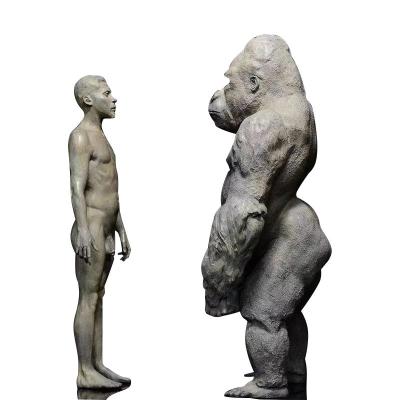 China Bronze Decorative Metal Ornament ODM Orangutans Metal Animal Statues for sale