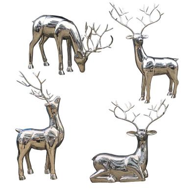 China Custom Metal Deer Garden Sculptures / Metal Animal Sculptures for sale