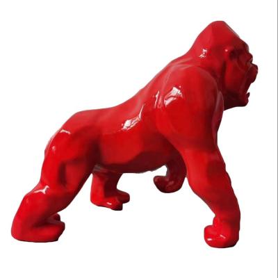 China Custom Creative Resin Orangutan Garden Statue Animal Fiberglass Sculpture for sale