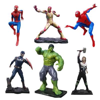 China Hulk Resin Marvel Avengers Statues Lifelike Waterproof FRP Polishing for sale
