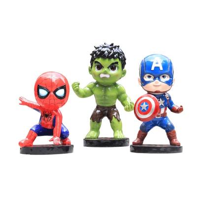China Custom Giant Hulk Spider Man Resin Statue Durable Cartoon Avenger Alliance for sale