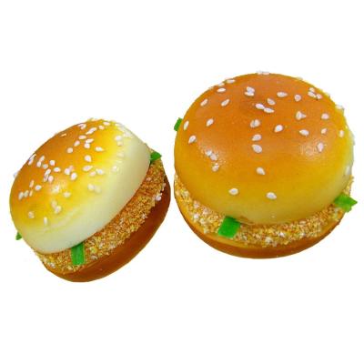 China Handmade Fiberglass Realistic Fake Food 1:1 Fake Food Small Hamburger 3D Model Food For Party for sale