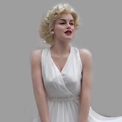 China ODM Wax Fiberglass Outdoor Statues Life Size Marilyn Monroe In Garden for sale