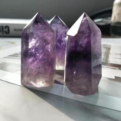China Purple Quartz Amethyst Healing Crystal Stone For Wedding for sale