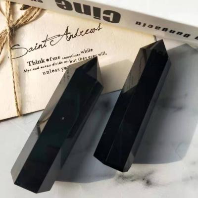 China Reiki Energy Obsidian Energy Wand Healing Crystal  Stone for sale