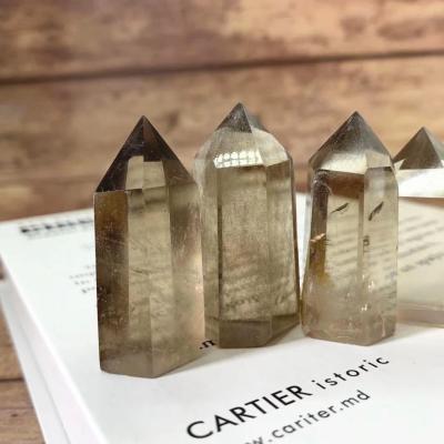 China Mix Gemstone Smoky Quartz Point Healing Crystal Tower for sale