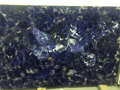 China Natural Precious Blue Jasper Stone Sodalite Agate Stone Slab for sale