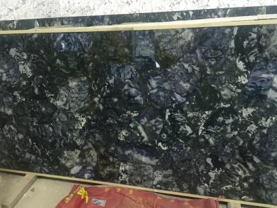 China 15mm Transparent Green Gemstone Jasper Moss  Agate Stone Slab for sale