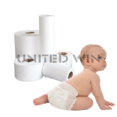 China Polypropylene PP Spunbond Meltblown Non Woven Fabric Roll For Sanitary Napkin Diaper for sale