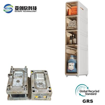China Customized Plastic injection molds have multi-layer gap storage cabinets with wheels for sale