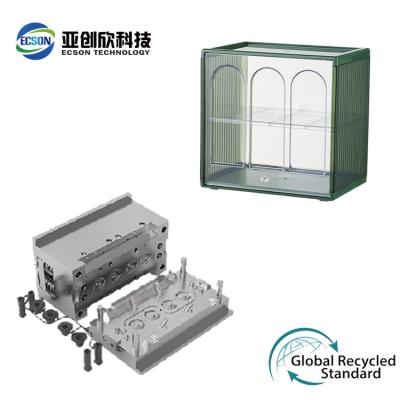 China Transparent Plastic Injection Mold Tooling Double Layer PET Toy Storage Box OEM for sale