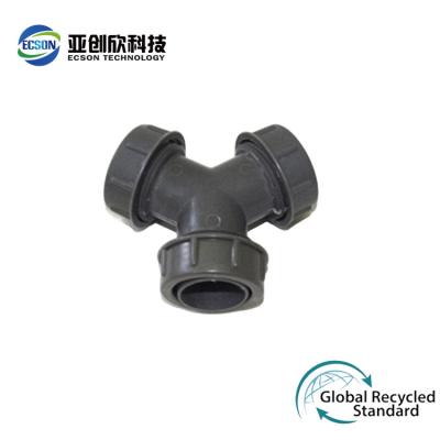 China Black Injection Mold Tooling For Tee Connector Customized Plastic Mold for sale