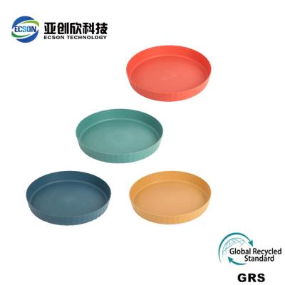 Chine Custom Wheat Straw Plastic Parts in Various Colors for  PP thickened circular dining plate à vendre