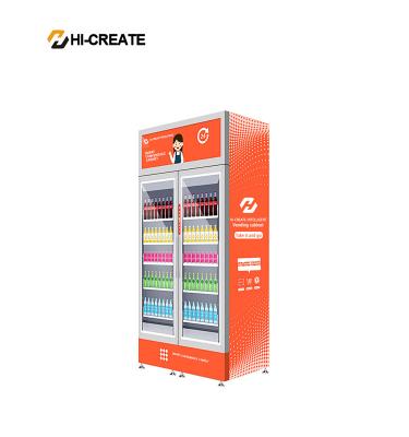 China Máquina de venda automática superior na laranja, recentemente máquina de venda automática do café da parte alta do café à terra com o tela táctil de 22 polegadas à venda