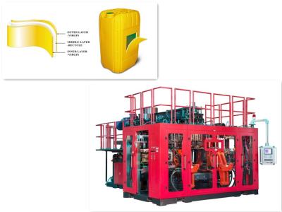 China three layer Jerry Can Hdpe Blow Moulding Machine with virgin and recycle material for sale