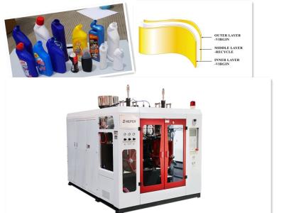 China tres máquina completamente automática detergente del moldeo por insuflación de aire comprimido de la capa 1L en venta
