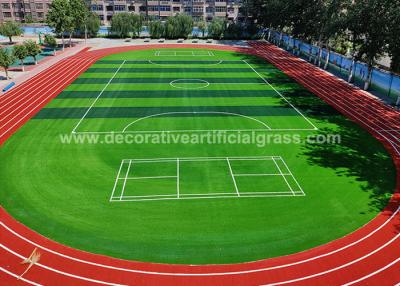 China FIFA Artificial Sports Grass / Synthetic Infill Grass Lawn For Football Field 100 * 100cm for sale