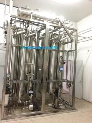 China Unidade Destiladora de Água 1500Ltr/H 6 Efeitos Água Destilada Para Plantas Para Injeção CE à venda