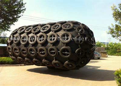 China No Air Leakage Marine Yokohama Pneumatic Rubber Fender With Tire Chain Net for sale