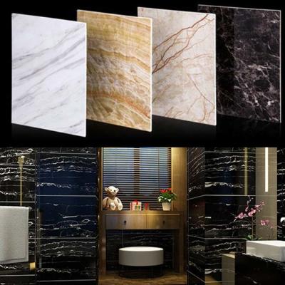 China folha de parede alternativa impermeável da placa da folha de mármore de imitação do PVC 1220x2440 à venda