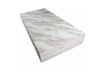 China Luxury High Glossy 1220x2440mm 3mm PVC Marble Sheet Interior Wall Decoration for sale
