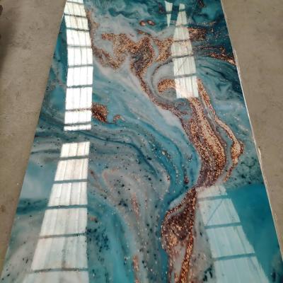 China Waterproof 1220x2440 1220x2800 Wall Decor PVC Sheet Marble Design for sale